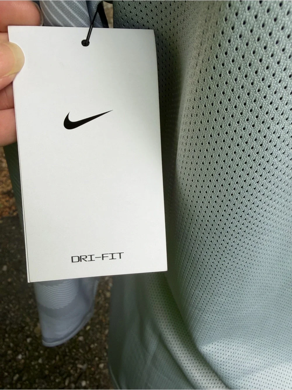 Nike Long-Sleeve Performance Crew in White with Black Swoosh